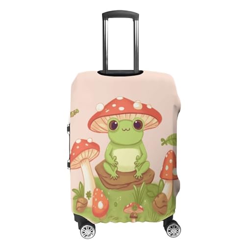 Carry on Luggage Cover Cute Frogs And Mushrooms Suitcase Covers for Luggages Tsa Approved Travel Luggage Sleeve Protector Elastic Suitcase Protector Anti-Scratch Washable Fits 19-30 Inch Case -XL4
