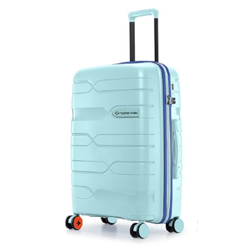 Image of Nasher Miles Cannes Hard-Sided Polypropylene Check-in Luggage 28 inch | 75cm | 8 Wheels Large Trolley Bag for Travel | Suitcase (Pastel Green Blue)