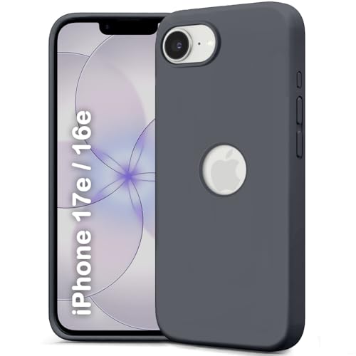 Image of TheGiftKart for iPhone 16e / iPhone 17e Case, Liquid Silicone Back Cover, Soft Micro-Fibre Lining Inside, Raised Edges for Camera & Screen Protection, Shockproof Back Cover Case (Silicone, Grey)