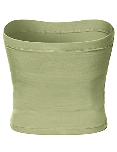 Image of Women's Shapewear Tube Tops Strapless Ruched Built-in Shelf Bra Casual