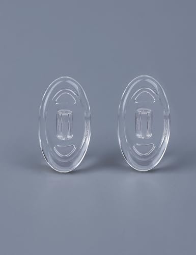 Image of 4 Pairs Ultra Soft Silicone Eyeglass Nose Pads for Oakley Whisker /WireTap OO4071 /Plaintiff OO4057 /Metal Plate OX5038, Push-in Anti-Slip Glasses Nose Piece Replacement Kit Clear