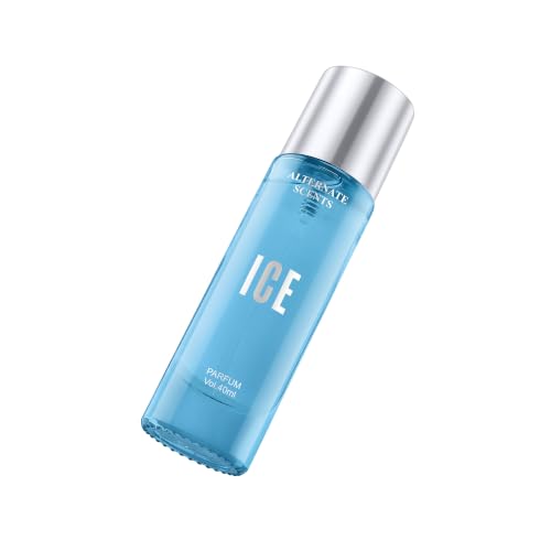 Image of Alternate Scents ICE 40ML for Men | Long Lasting Fresh Citrus Fruity Perfume for Men | Apple, Italian Lemon, Bergamot & Star Anise | Musk, Amber & Driftwood Woody Fragrance | Daily Wear Men's Cologne Gift