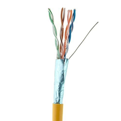 Image of InstallerParts (100 Pack Ethernet Cable CAT6 Cable Shielded (SSTP /SFTP) Booted 3 FT - Yellow - Professional Series - 10Gigabit /Sec Network /High Speed Internet Cable, 550MHZ