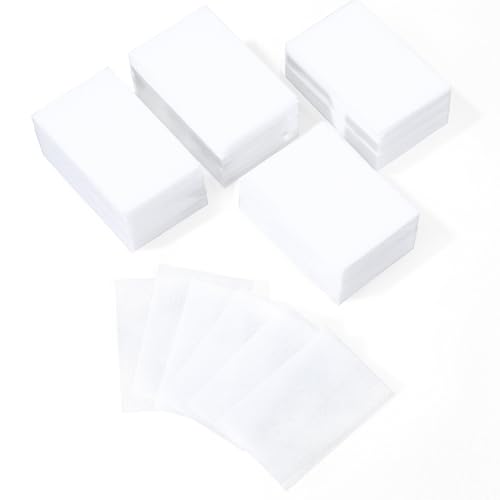 600 Pcs Lint Free Wipes For Nails, Lint-Free Nail Wipe Pads UV Gel Absorbent Remover Wipes for Nail, Eyelash, Lip, White