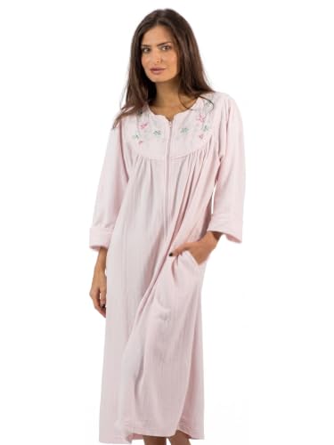 Image of Casual Nights - Jacquard Fleece zip up robes for women | women's house coats with pockets | Duster For Ladies