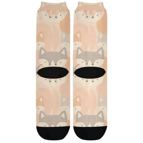 Calcetines de media pantorrilla con flores y animales, pack de 3 pares para adultos 6