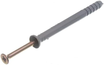 One Stop DIY 400 x NYLON HAMMER IN FRAME FIXINGS RAWL MASONRY PLUGS & SCREWS M6 x 70MM NEW