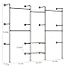 DABILONGC Industrial Pipe Clothes Rack,Wall Mounted Closet Wardrobe Rack, Corner L Shaped Walk-in Closet System, 2 Installation Methods (Black, 80