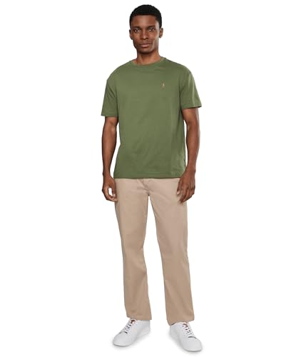 Image of POLO RALPH LAUREN, Men's, Classic Fit Jersey Crewneck T-Shirt, Supply Olive, XX-Large