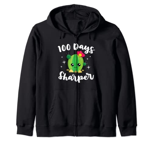 Disfraz de Sharper Happy 100th Day Of School para niña Sudadera con Capucha