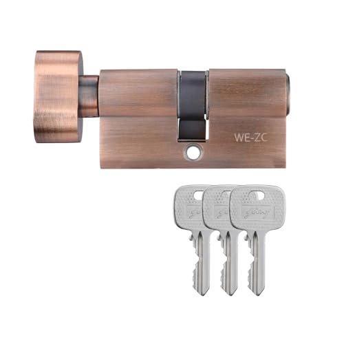 Image of Godrej Mortise Lock | Handle Lock Set for Main & Bedroom Door| Arsa Udaan 350 mm Plate Handle| 240 mm Eco Lock Body | 60 mm Eco Pin Cylinder 1CK| Antique Copper| 5 Year Warranty