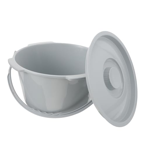 NOLITOY ポータブル夜間用小便器 プラスチック製尿ポット ベッドサイド尿器 手持ちハンドル付き 軽量 コンパクト設計 倒れにくい平底 多用途便器 尿バケツ 室内用トイレグッズ