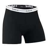 BALEAF Radunterhose Herren Gepolstert 4D Radlerhose Gepolstert Kurz Fahrradunterhose Fahrrad Unterwäsche Radlerunterhose mit Sitzpolster MTB Unterhose Radfahrunterhose Schwarz M