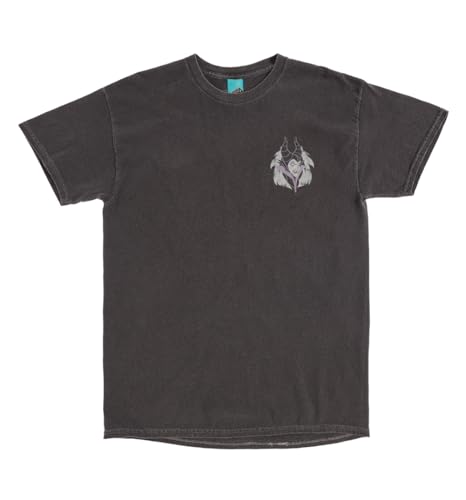 T-shirt Maléfique Disney anthracite délavé avec grand imprimé au dos pour adulte