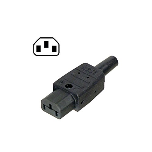 Preisvergleich Produktbild Gerätekupplung Kaltgeräte Stecker 10 A 65° Kupplung Kaltgerätesteckdose