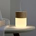 WCIC Lampe aromathérapie à LED Diffuseur D'huiles Essentielles Bois Réglable Lampe de Chevet Rechargeables USB à Piles pour la Maison, Le Bureau (Huiles Essentielles Non Incluses) (Brun Clair)