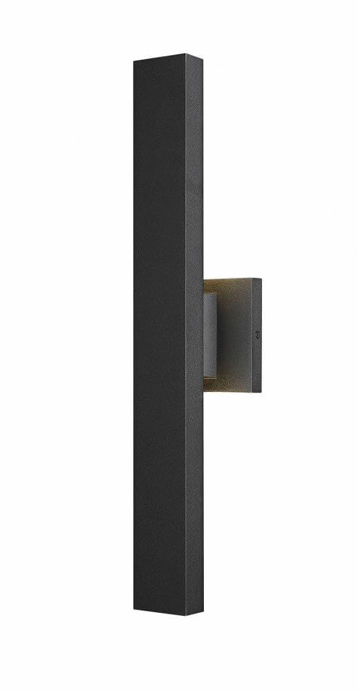 Z-Lite 576S-2-BK-LED Edge Outdoor Wall Sconce, 2-Light 20
