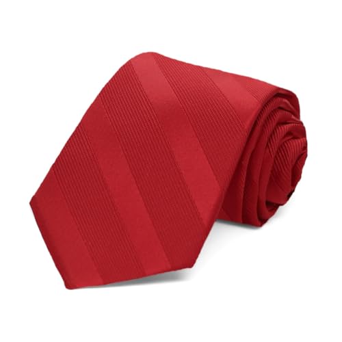tiemart Boys' Neckties for 8 to13 years old (Red Elite Striped)