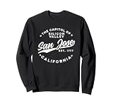 Vintage Silicon Valley San José California Retro USA Blanco Sudadera