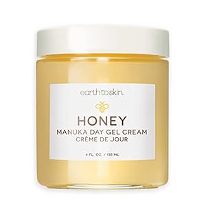 Earth To Skin Honey Manuka Day Gel Cream with Hyaluronic Acid & Vitamin E, All-Day Hydration for Face and Neck (4.0 Fl Oz)