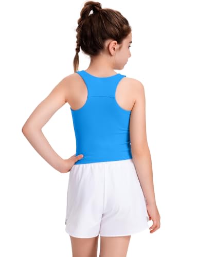 Image of JOCMIC Girls Tank Tops Athletic Tanks with Bra Racerback Sports Top