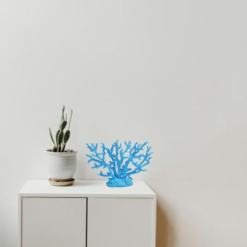 Estatua decorativa coral azul para hogar miniatura 7