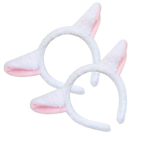 dinghaole Haarreifen mit Tiermotiven, Schafsohren auf Stirnband, Schafsohren für Kostümpartys und Veranstaltungen, 2 Stück