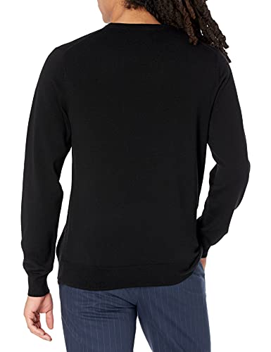 Goodthreads Men's Lightweight Merino Wool V-Neck Jumper (Available In Tall), Black, Large #TOP1