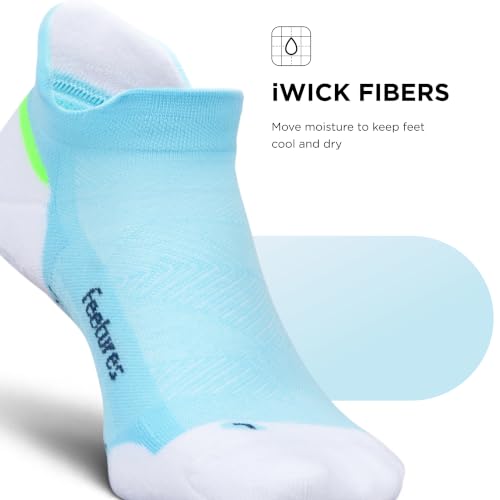 Image of Feetures Elite Max Cushion No Show Tab - Running Socks for Men & Women, Athletic Compression Socks, Moisture Wicking