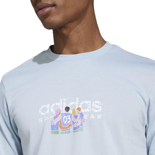 adidas Homme Codes Linear Graphic Tee Wonder Tall - vue 6