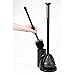 mDesign Hidden Plunger and Brush Set for Toilet Bowl - Combo with Holder Caddy - Aura Collection - Black