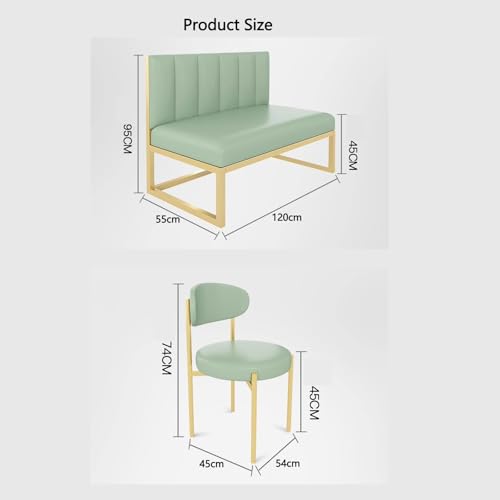 Sofá acento de asiento de cuero refinado para salón y restaurante occidental 3