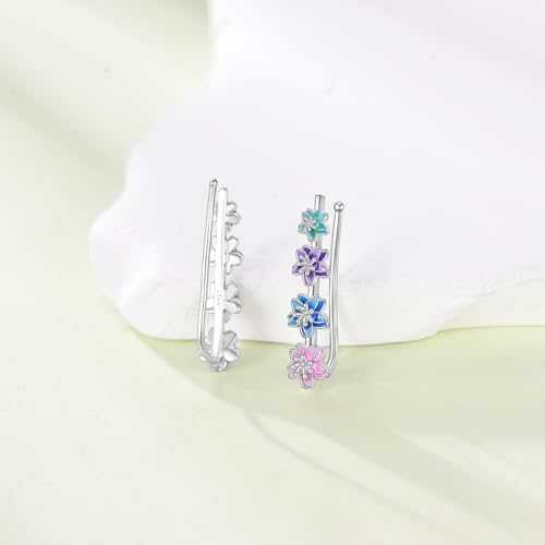 Boucles d'oreilles argent 925 fleurs de cerisier comme cadeau de Noël - 4