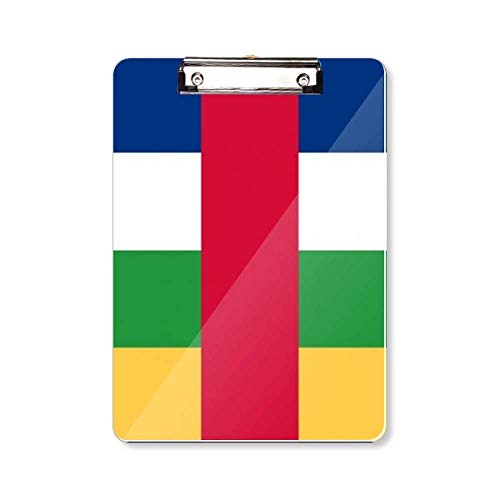 Porte-bloc drapeau République centrafricaine A4 avec pince pour bureau