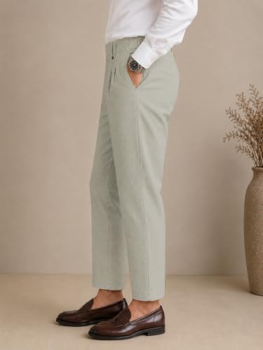 Image of TAGDO Men's Solid Colour Pant with Pocket || Casual Trosuer || Formal Trouser || Formal Slim Fit Pleated Pants for Men (2049)