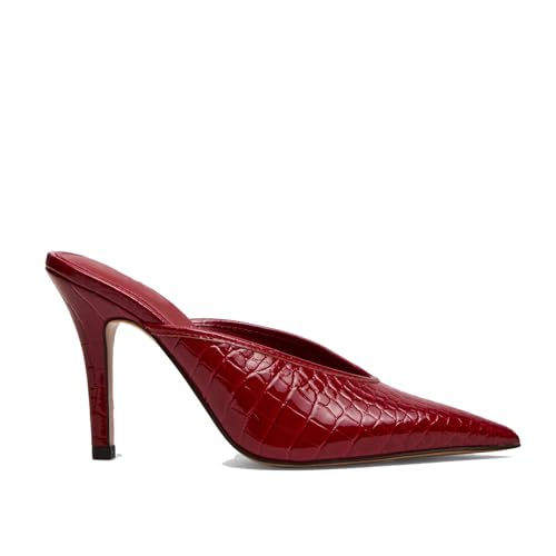 Kitten Heels Mules for Women, Pointed Toe Stilettos Heeled Mules Vintage Classic Slip On Pumps Shoes Wedding Dress Daily Pumps Heels