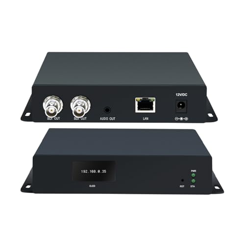ORIVISION H.265 HEVC SDI Video Decoder, 1080P@60Hz Dual SDI Output Ports, HD 3G Hardware Video Audio Decoder, IP Streaming Decoders HTTP, HTTPS,RTSP, SRT, UDP/RTP…RTMP Server for IP Camera...etc