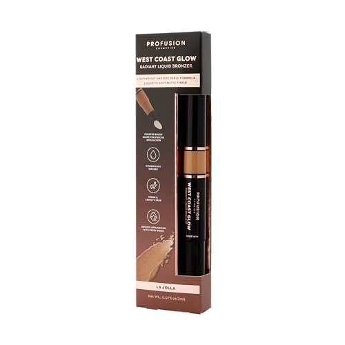 Profusion Cosmetics - West Coast Glow Radiant Liquid Bronzer - Experience Radiant Sun-Kissed Beauty with Vitamin-Infused Liquid Formula - La Jolla - Image 4