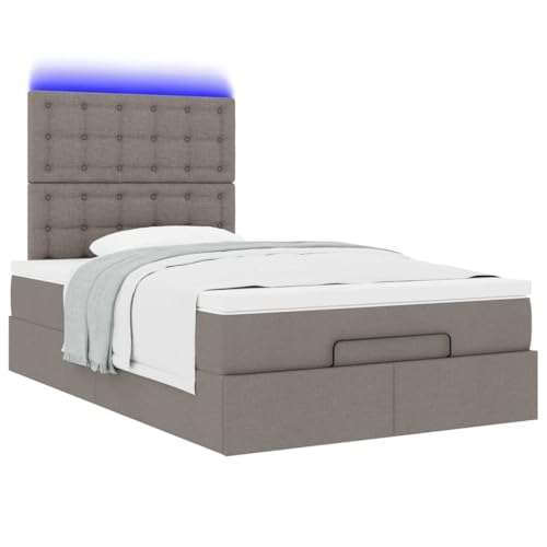 bettrahmen lattenroste Bed betten, bettrahmen Ottoman-Bett mit Matratzen Dunkelbraun 200x200 cm StoffGeeignet für Schlafzimmer – Bild 7