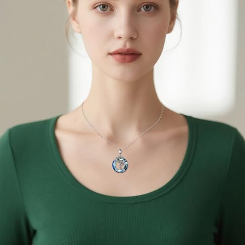 Snake Necklace Sterling Silver Snake Necklace with Crystal Gemstone Serpent Gift for Women3