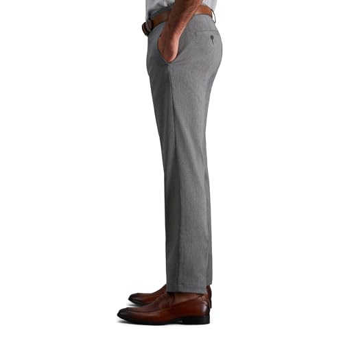 Image of Haggar Men's Cool Right Performance Flex Straight Fit Flat Front Pant