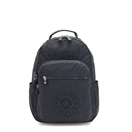 Kipling SEOUL: Mochila escolar  27 liters  Gris  NIGHT GREY NC
