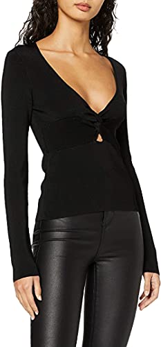 Guess Alexia Sweater Maglione Cardigan, Nero, M