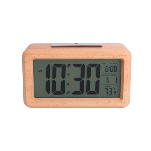 Reloj de escritorio digital en madera para decorar tu oficina 2