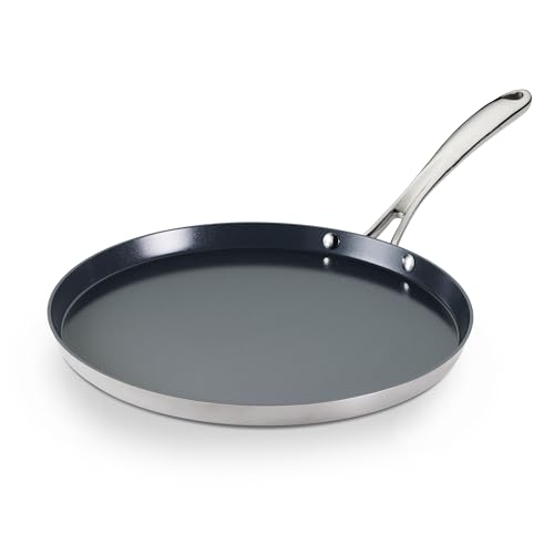 Comparison: Best Tawa For Dosa 11 Tramontina Utsava 11-Inch Tri-Ply Clad Stainless Steel Ceramic-Coated Dosa Tawa, Non Stick Tava Pan for Roti, Crepe Pan, Comales para Tortillas, Pancake Griddle, Nonstick Flat Skillet