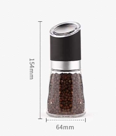Miniatura 6 de CAFFIA Molinillo o salero, el mejor molinillo de especias con acero inoxidable cepillado, cuchillas de cerámica y molinillo de pimienta negra de