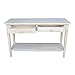 IC International Concepts Spencer Console-Server End Table, Versatile Design for Living Room, Hallway, or Office, Easy to Assemble - Unfinished