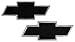 All Sales 96112KP Ami Chevy Bowtie Grille and Tailgate Emblem, Polished/Black (Pack of 2)