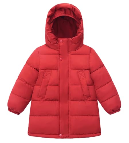 Happy Cherry Boys Girls Winter Coats Kids Lightweight Hooded Puffer Jacket Windproof Padded Parka Jackets Outwear