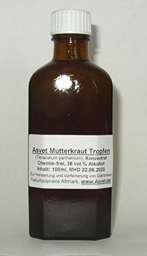 Asvet 100ml Mutterkraut Tropfen, Tinktur, Auszug, Zubereitung